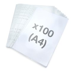 Durchstoßhüllen Rapesco Eco A4 Polypropylen 6/100 recycelt - Box mit 100