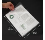 Chemise coin plastique recyclé Rapesco Eco A4 polypropylène 10/100e transparente incolore - Paquet de 25