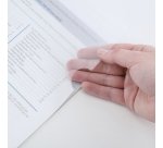 Chemise coin plastique recyclé Rapesco Eco A4 polypropylène 10/100e transparente incolore - Paquet de 25