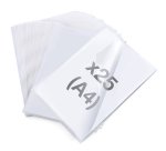 Chemise coin plastique recyclé Rapesco Eco A4 polypropylène 10/100e transparente incolore - Paquet de 25