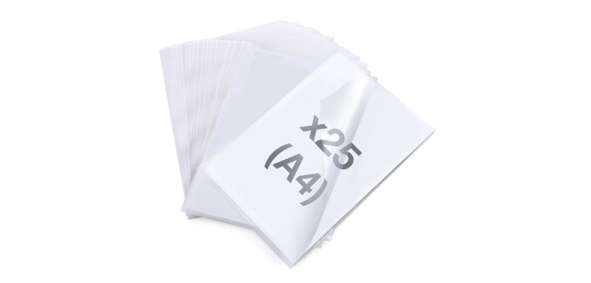 Mappecke aus recyceltem Kunststoff Rapesco Eco A4 Polypropylen 10/100 transparent klar - Packung mit 25