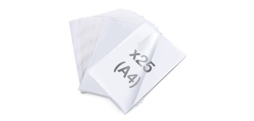 Chemise coin plastique recyclé Rapesco Eco A4 polypropylène 10/100e transparente incolore - Paquet de 25