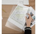 Chemise coin plastique recyclé Rapesco Eco A4 polypropylène 10/100e transparente incolore - Paquet de 25