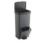 Cubo reciclaje 70l con 3 compartimentos