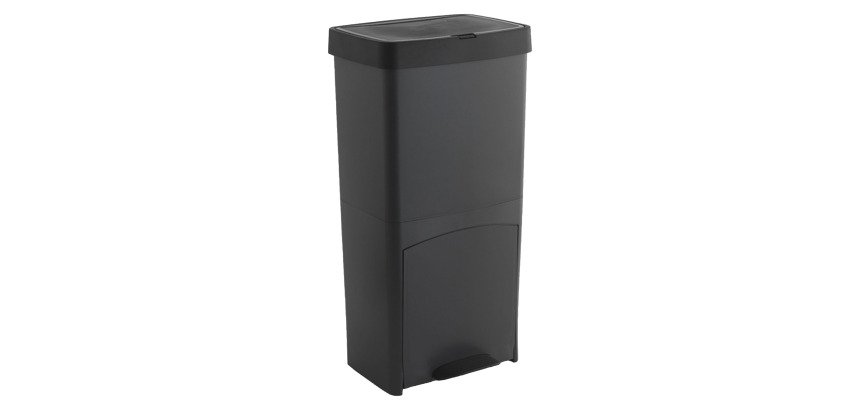 Cubo reciclaje 70l con 3 compartimentos