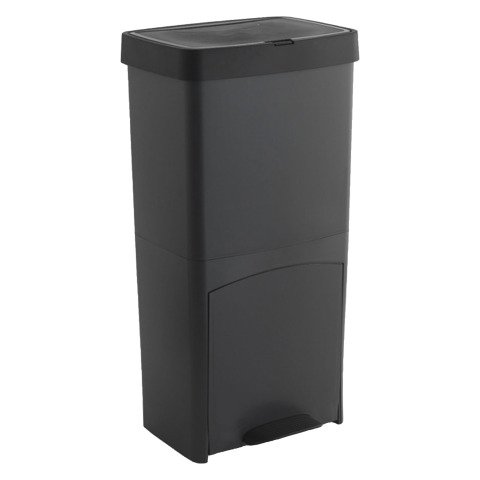 Cubo reciclaje 70l con 3 compartimentos