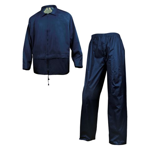 Conjunto de lluvia impermeable 400 Delta Plus azul talla XL