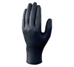 Guantes desechables de nitrilo V1460 Delta Plus negro sin polvo - caja de 100
