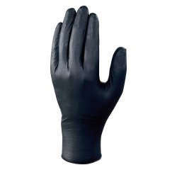 Guantes desechables de nitrilo V1460 Delta Plus negro sin polvo - caja de 100