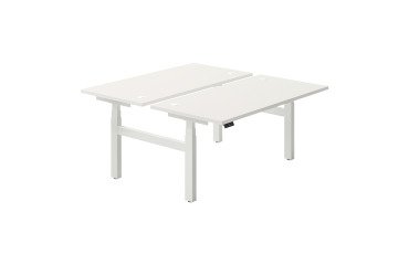 Pole de 2 bureaux réglables en hauteur électriques Ergomaxx Mémo  L 160 x P 80 cm cm plateau blanc
bedeutet auf Deutsch:

Zweipoliges Büro mit zwei elektrisch höhenverstellbaren Ergomaxx-Memo-Schreibtischen L 160 x T 80 cm weißer Oberfläche.