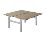 Desk with 2 electrically adjustable height Ergomaxx Mémo L 160 x W 80 cm elm top