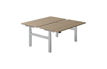 Desk with 2 electrically adjustable height Ergomaxx Mémo L 160 x W 80 cm elm top