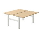 Pôle de 2 bureaux réglables en hauteur électriques Ergomaxx Memo -3 mémoires de position - 1 USB-A et C