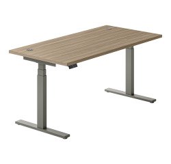 Höhenverstellbares elektrisches Ergomaxx Mémo Büro 160 x 80 cm Tischplatte Ulme