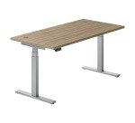 Bureau réglable en hauteur électrique Up & Up L 160 x P 80 cm cm plateau orme