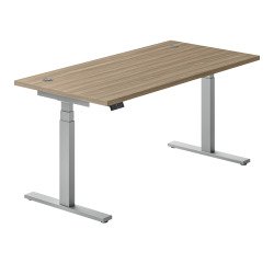 Höhenverstellbares elektrisches Ergomaxx Mémo Büro 160 x 80 cm Tischplatte Ulme