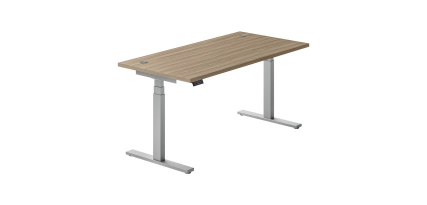 Bureau réglable en hauteur électrique Up & Up L 160 x P 80 cm cm plateau orme