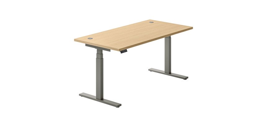 Bureau réglable en hauteur électrique Ergomaxx Mémo - 3 mémoires de position- 1 USB-A et C