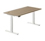 Electrically height-adjustable desk Ergomaxx Memo L 160 x W 80 cm elm finish plate