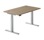 Bureau réglable en hauteur électrique Ergomaxx Mémo L 140 x P 80 cm cm plateau orme