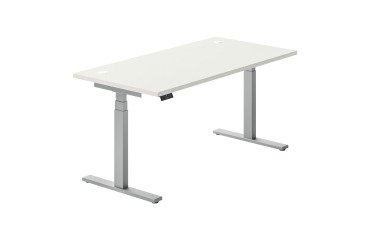 Werkpost elektrisch in hoogte verstelbaar Ergomaxx Memo L 160 x D 80 cm wit blad