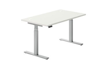 Werkpost elektrisch in hoogte verstelbaar Ergomaxx Memo L 140 x D 80 cm wit blad