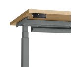 Pôle de 2 bureaux réglables en hauteur électriques Ergomaxx Memo -3 mémoires de position - 1 USB-A et C