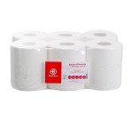 Maxi bobine d'essuyage à dévidage central Bruneau blanche - Colis de 6