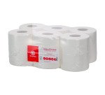 Maxi bobine d'essuyage à dévidage central Bruneau blanche - Colis de 6