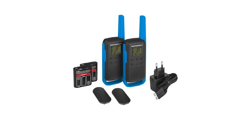 Duo Motorola Talkabout T62 radio bidirectionnelle 16 canaux Noir, Bleu