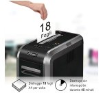 Distruggidocumenti Fellowes 125i, taglio a striscia, 18 fogli, nero