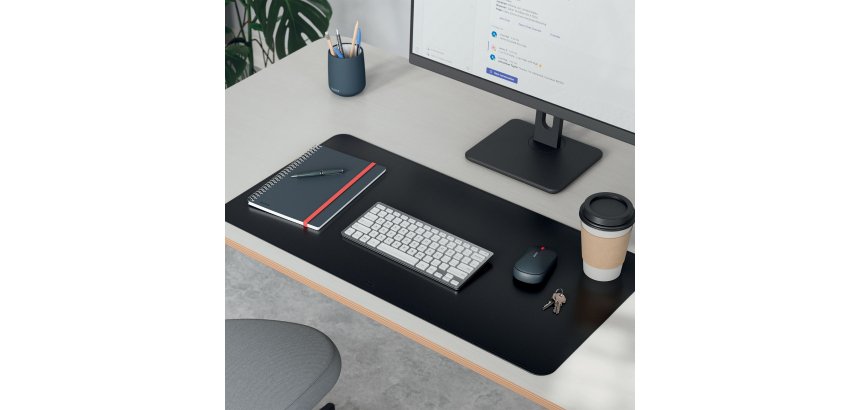 Tappetino sottomano da Scrivania Large 80 x 40 cm nero Leitz