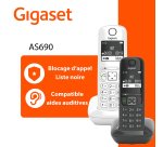 Pack trío de teléfonos inalámbricos Gigaset AS690A con bloqueo de llamadas