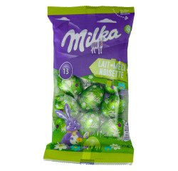 Milka Milk Chocolate and Hazelnut Easter Eggs - 81 g Bag