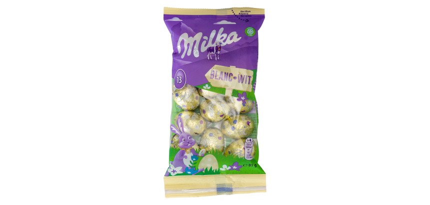 Œufs de Pâques Milka au Chocolat blanc - Sachet de 81 g