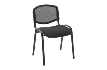 Chaise conférence reconditionnée assise tissu dossier maille noire