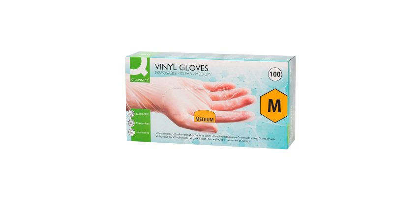 Vinyl transparent non-powdered gloves - Box of 100 gloves
