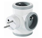 Prise biplite rotative avec interupteur Watt & Co