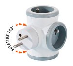 Prise biplite rotative avec interupteur Watt & Co