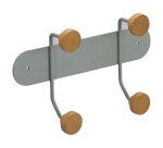 Patera Kappa, metal y madera, 2 ganchos