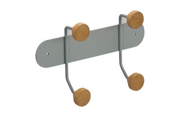 Patera Kappa, metal y madera, 2 ganchos
