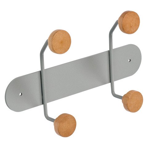 Patera Kappa, metal y madera, 2 ganchos