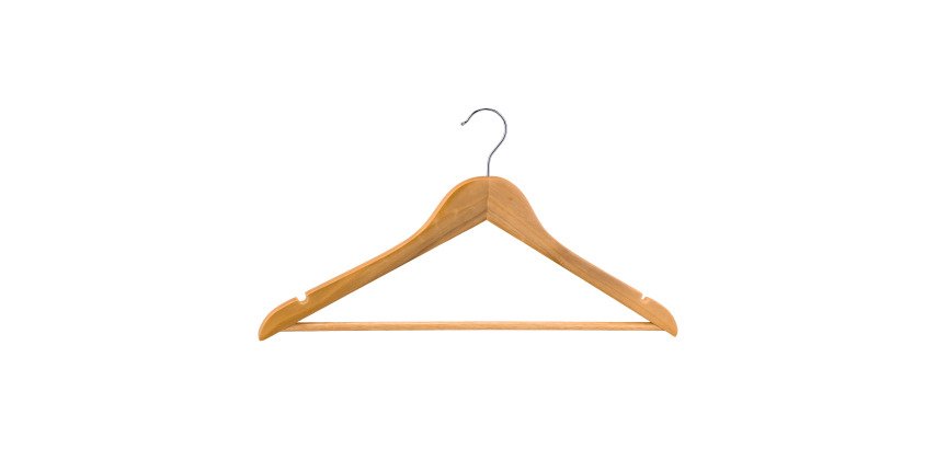 Lot de 25 cintres en bois, avec barre
