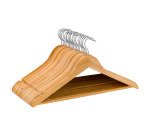 Lot de 25 cintres en bois, avec barre