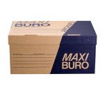 Caisse à archives kraft brun H 27 x L 54 x P 35 cm - Maxiburo
