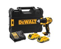 Perceuse-visseuse compacte sans fil DEWALT XR 18 V 2 Ah Li-ion Brushless + 2 Batteries + 1 Chargeur