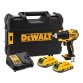 Perceuse-visseuse compacte sans fil DEWALT XR 18 V 2 Ah Li-ion Brushless + 2 Batteries + 1 Chargeur