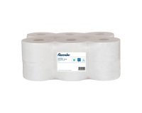 Papier toilette Mini Jumbo double épaisseur Renovelar - 12 rouleaux de 180 m