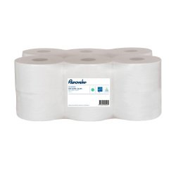 Papier toilette Mini Jumbo double épaisseur Renovelar - 12 rouleaux de 180 m