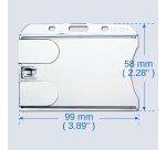 Portatarjetas rigido doble horizontal 85 x 54 mm FF906 - Caja de 50